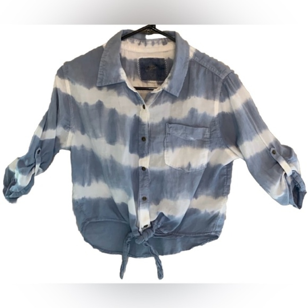 Arizona Jean Co. (Tie-Dye) Blue & White Button Up